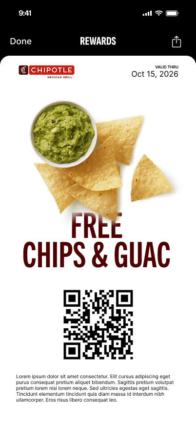 Jumbo reward: free chips and guac from Chipotle